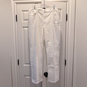 Eileen Fisher White Straight-Leg Jeans